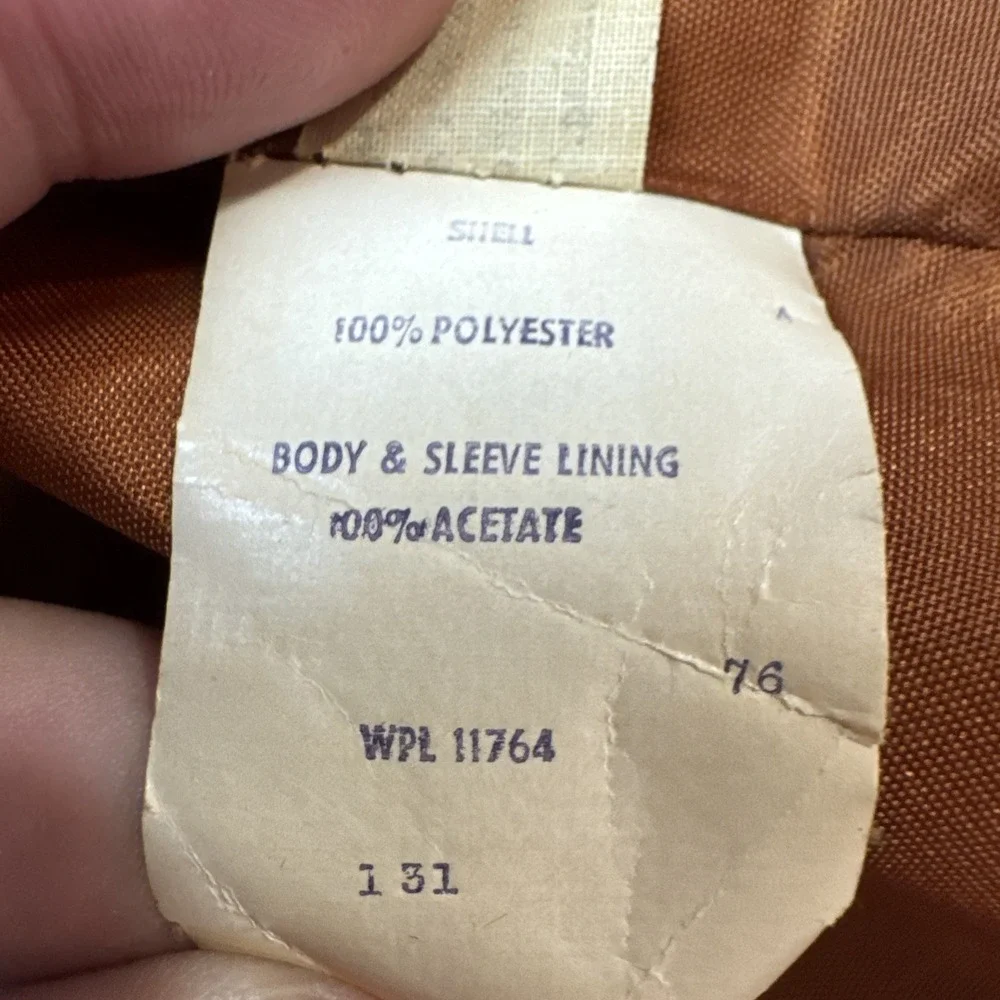 Montgomery Ward Polyester Suit Sz 38L Blazer 30 x 33 Pants True Vintage Flared